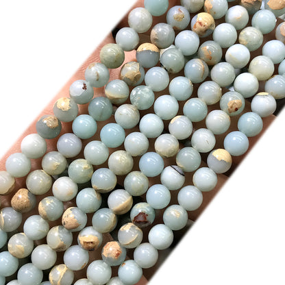 CJP560 Serpentine Jasper Beads Smooth Round 6mm 15" Strand