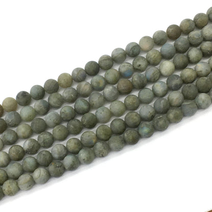 CLB100 Labradorite Gemstone Beads Matte Round 8mm 15.5" Strand