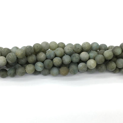 CLB100 Labradorite Gemstone Beads Matte Round 8mm 15.5" Strand