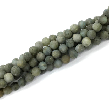 CLB100 Labradorite Gemstone Beads Matte Round 8mm 15.5" Strand