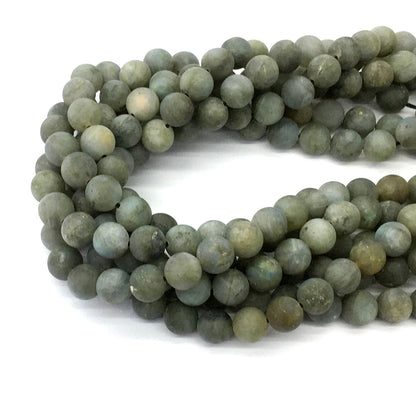 CLB100 Labradorite Gemstone Beads Matte Round 8mm 15.5" Strand