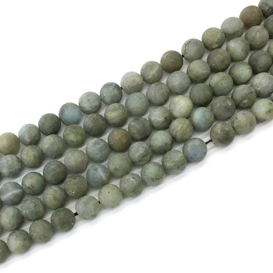 CLB101 Labradorite Gemstone Beads Matte Round 10mm 15.5" Strand