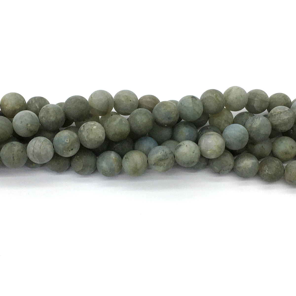 CLB101 Labradorite Gemstone Beads Matte Round 10mm 15.5" Strand