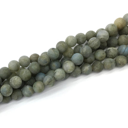 CLB101 Labradorite Gemstone Beads Matte Round 10mm 15.5" Strand