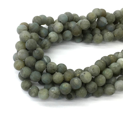 CLB101 Labradorite Gemstone Beads Matte Round 10mm 15.5" Strand