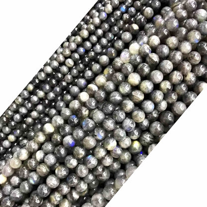 CLB105 Labradorite Gemstone Beads Smooth Round 6mm 15" Strand