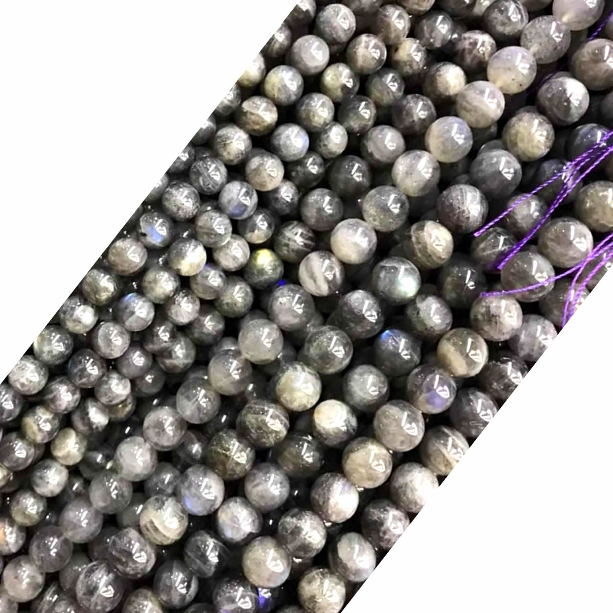 CLB107 Labradorite Gemstone Beads Smooth Round 10mm 15" Strand