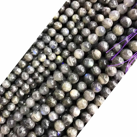 CLB107 Labradorite Gemstone Beads Smooth Round 10mm 15" Strand