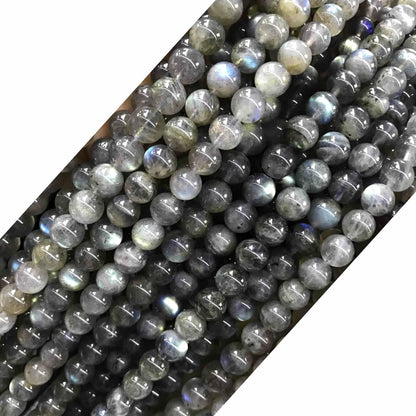 CLB110 Labradorite Gemstone Beads Smooth Round 6mm 15" Strand