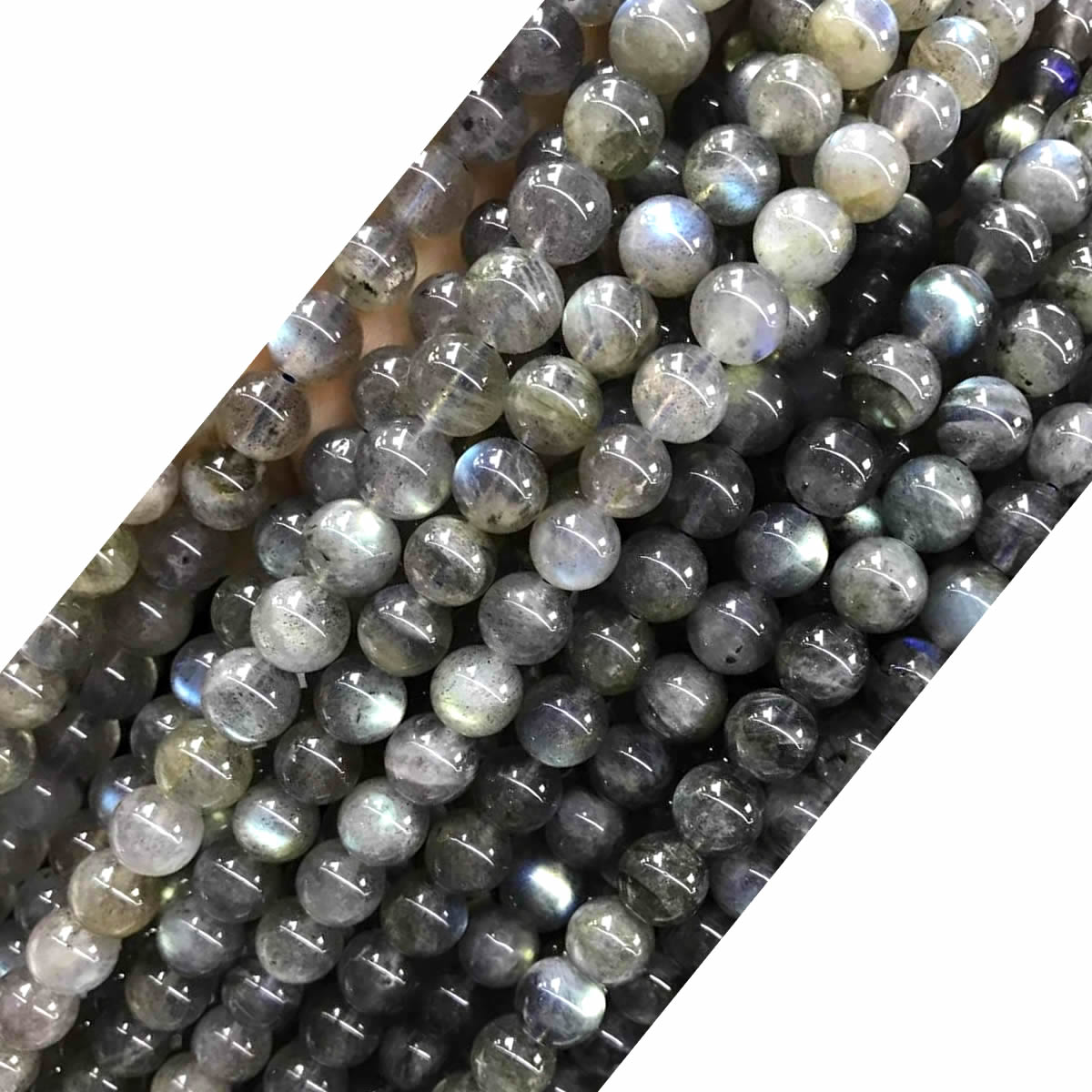 CLB112 Labradorite Gemstone Beads Smooth Round 10mm 15" Strand