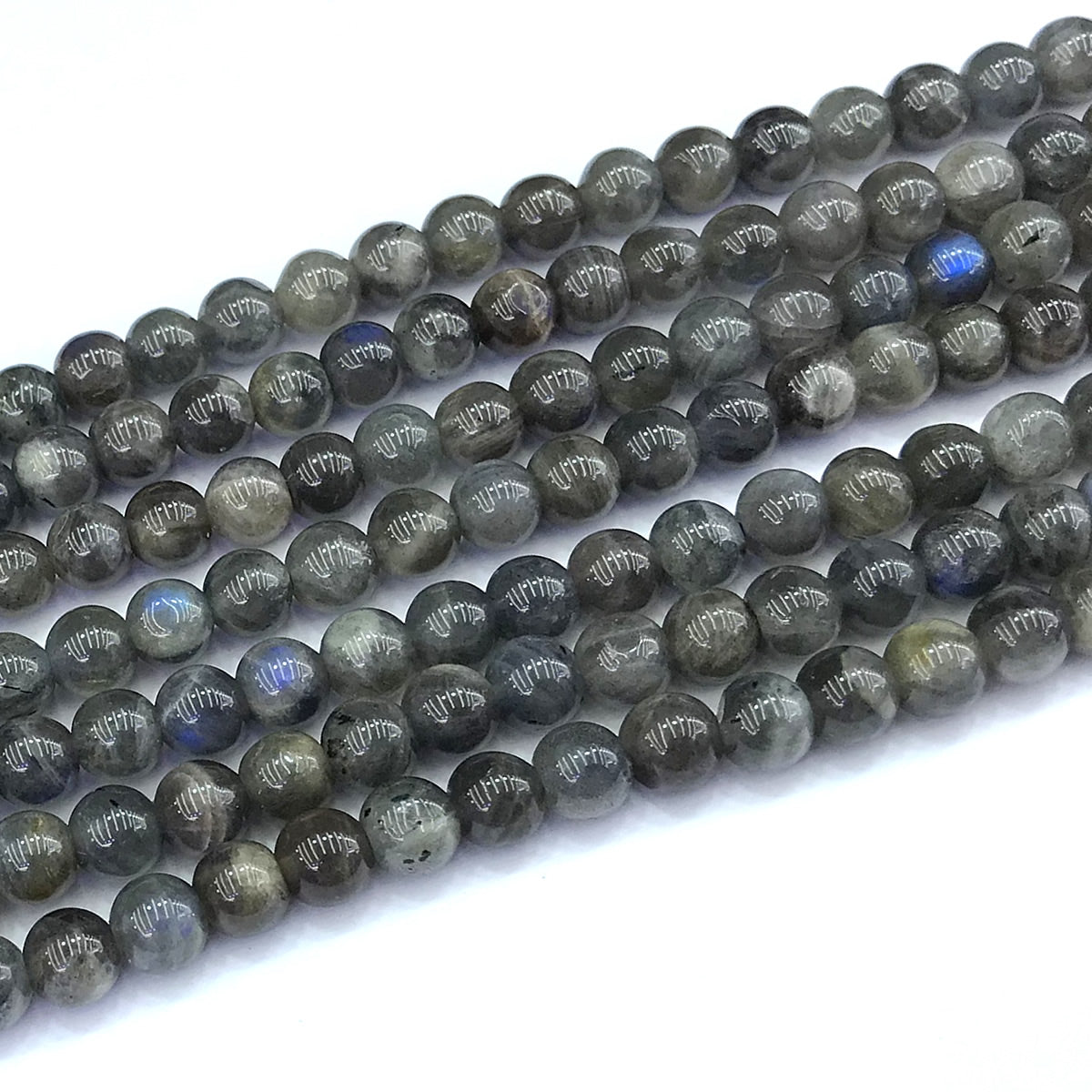 CLB130 Labradorite Gemstone Beads Smooth Round 6mm 15" Strand