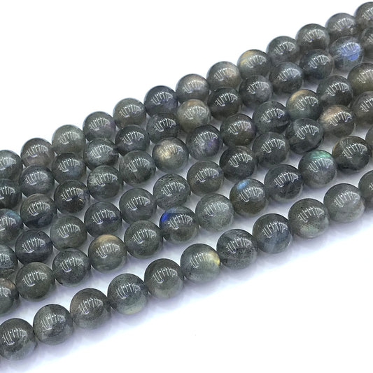 CLB131 Labradorite Gemstone Beads Smooth Round 8mm 15" Strand