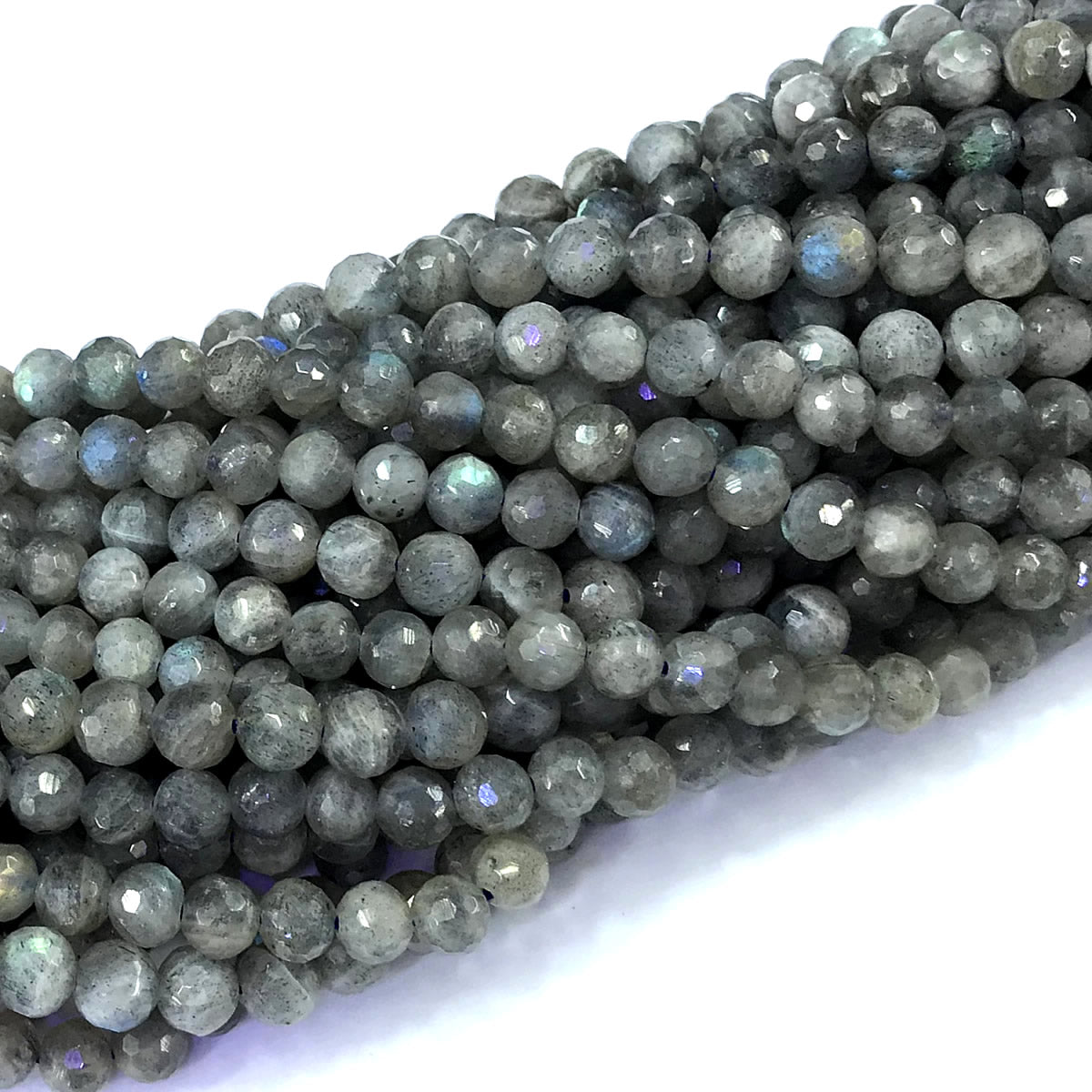 CLB135 Labradorite Gemstone Beads Faceted Round 6mm 15" Strand