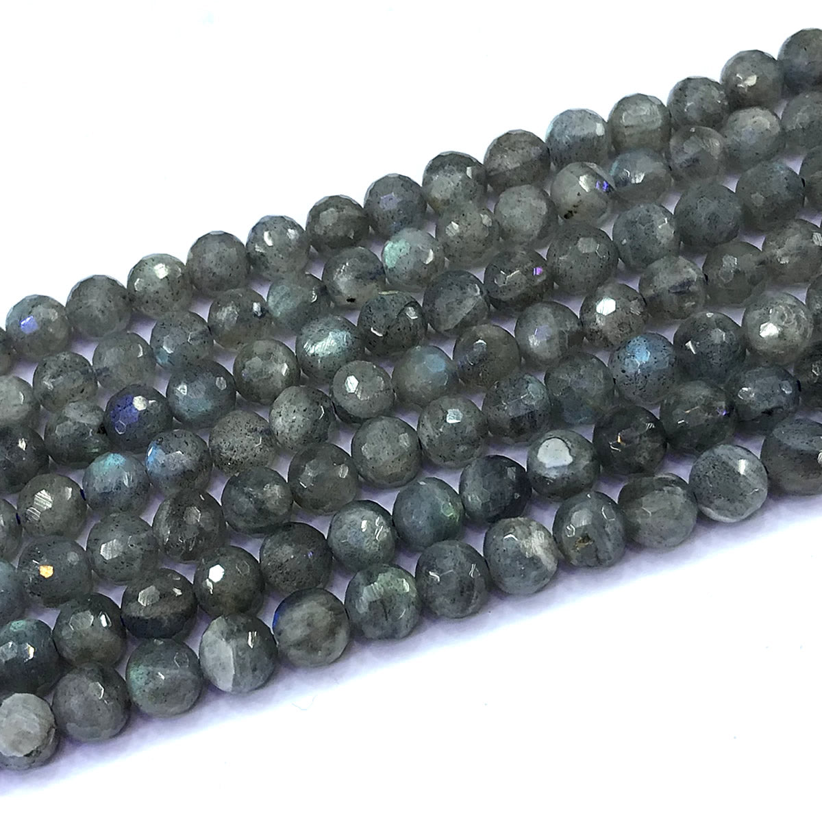 CLB135 Labradorite Gemstone Beads Faceted Round 6mm 15" Strand