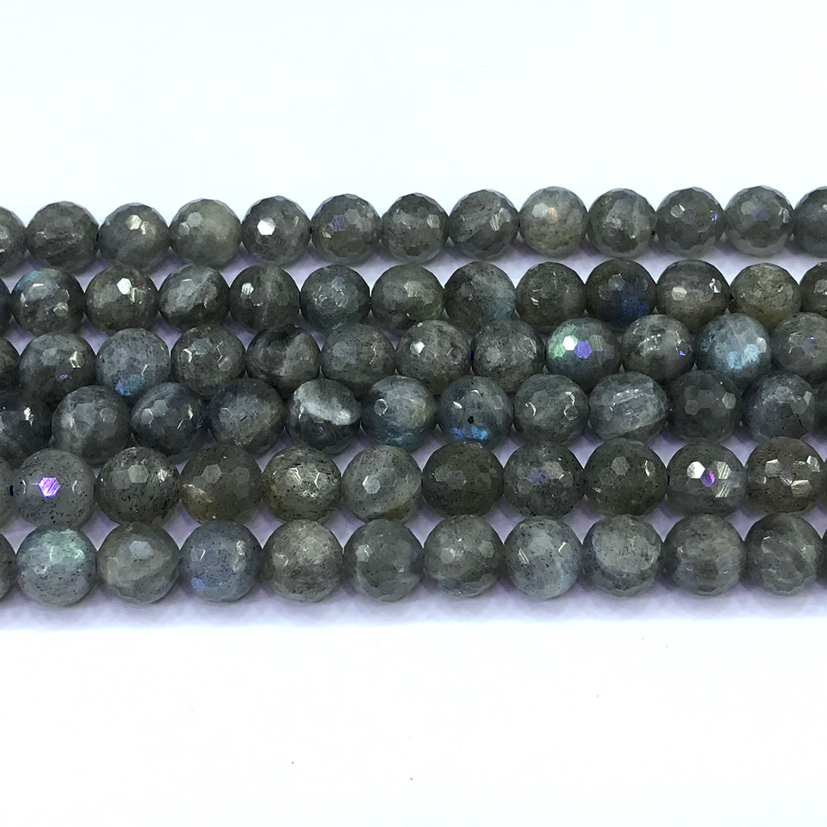 CLB136 Labradorite Gemstone Beads Faceted Round 8mm 15" Strand