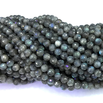 CLB140 Labradorite Gemstone Beads Faceted Round 6mm 15" Strand