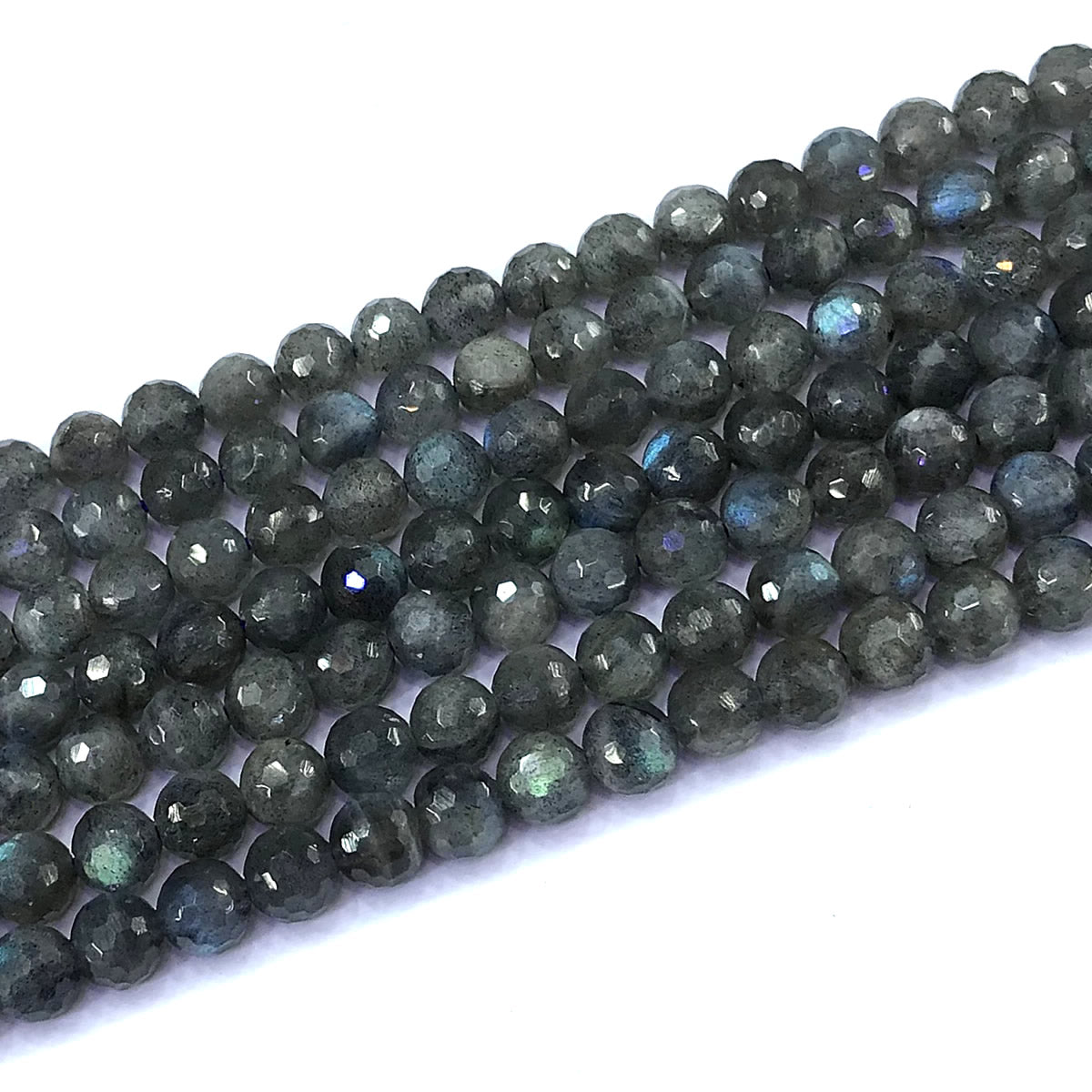 CLB140 Labradorite Gemstone Beads Faceted Round 6mm 15" Strand