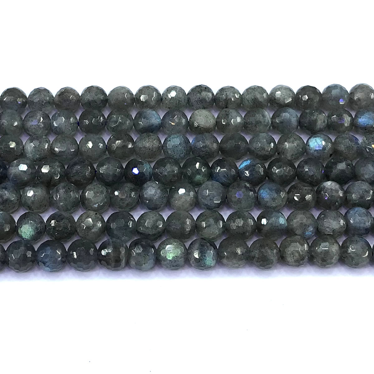 CLB140 Labradorite Gemstone Beads Faceted Round 6mm 15" Strand