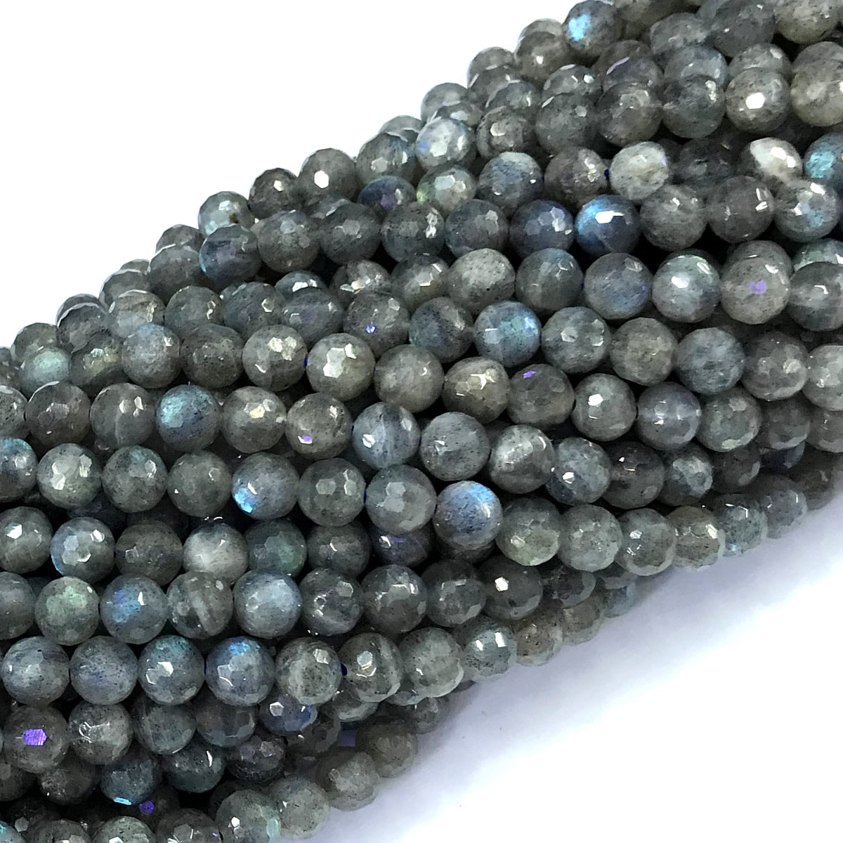 CLB141 Labradorite Gemstone Beads Faceted Round 8mm 15" Strand