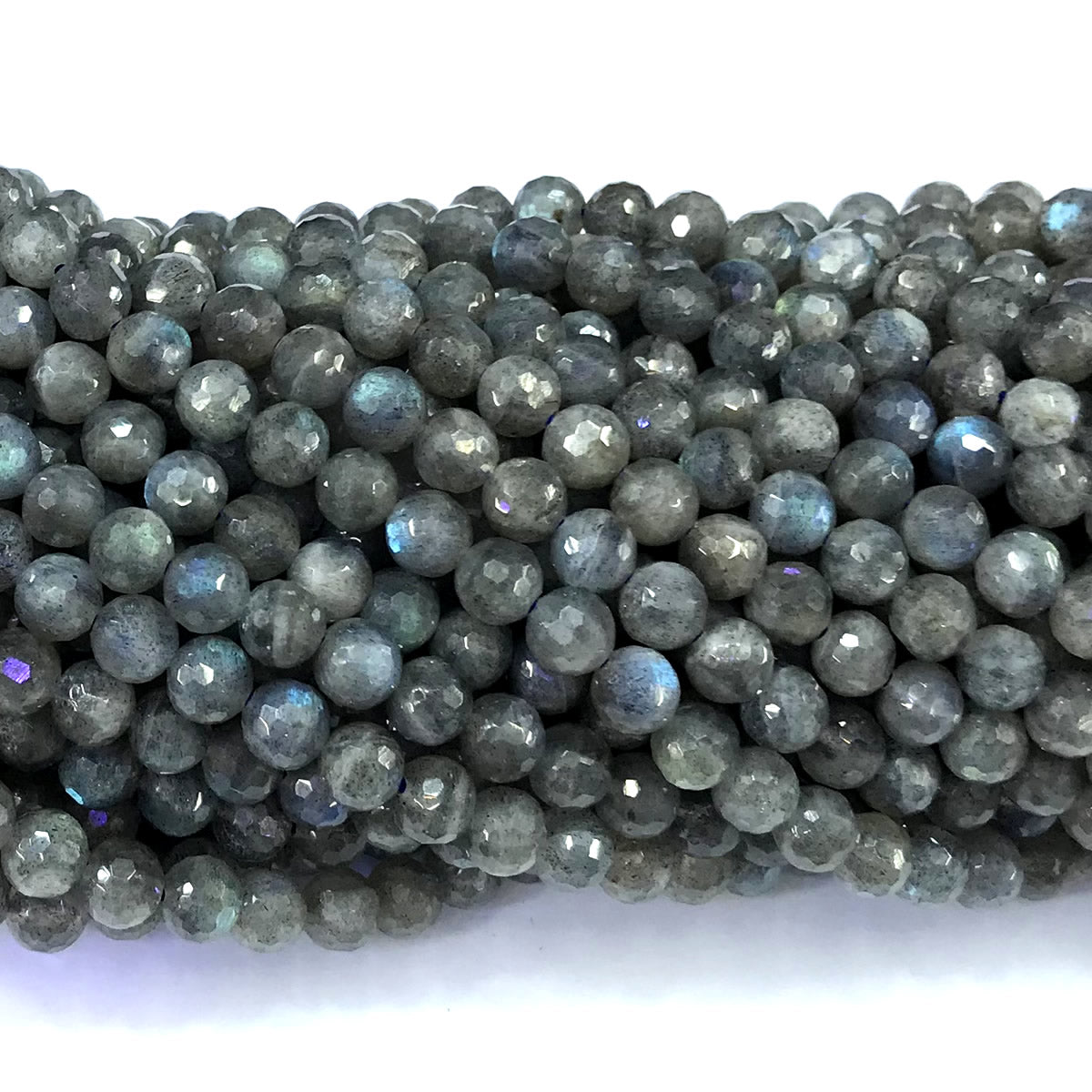 CLB141 Labradorite Gemstone Beads Faceted Round 8mm 15" Strand