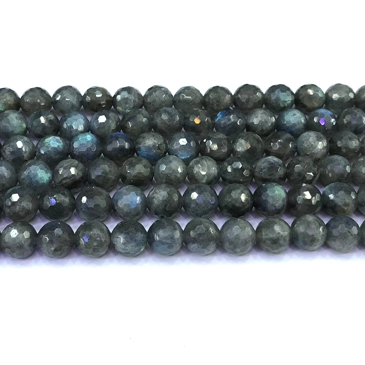 CLB141 Labradorite Gemstone Beads Faceted Round 8mm 15" Strand