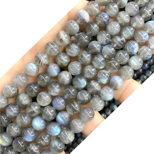 CLB92 Labradorite Gemstone Beads Smooth Round 8mm 15.5" Strand