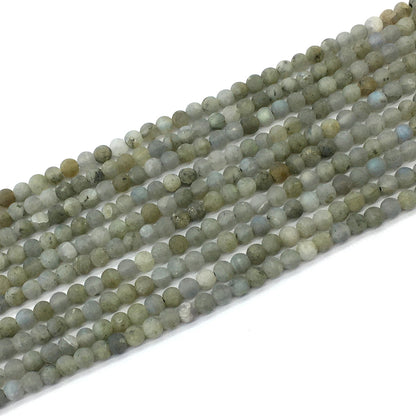 CLB98 Labradorite Gemstone Beads Matte Round 4mm 15.5" Strand