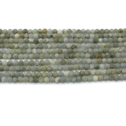 CLB98 Labradorite Gemstone Beads Matte Round 4mm 15.5" Strand