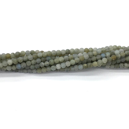 CLB98 Labradorite Gemstone Beads Matte Round 4mm 15.5" Strand