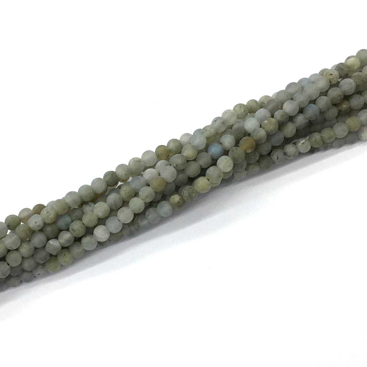 CLB98 Labradorite Gemstone Beads Matte Round 4mm 15.5" Strand