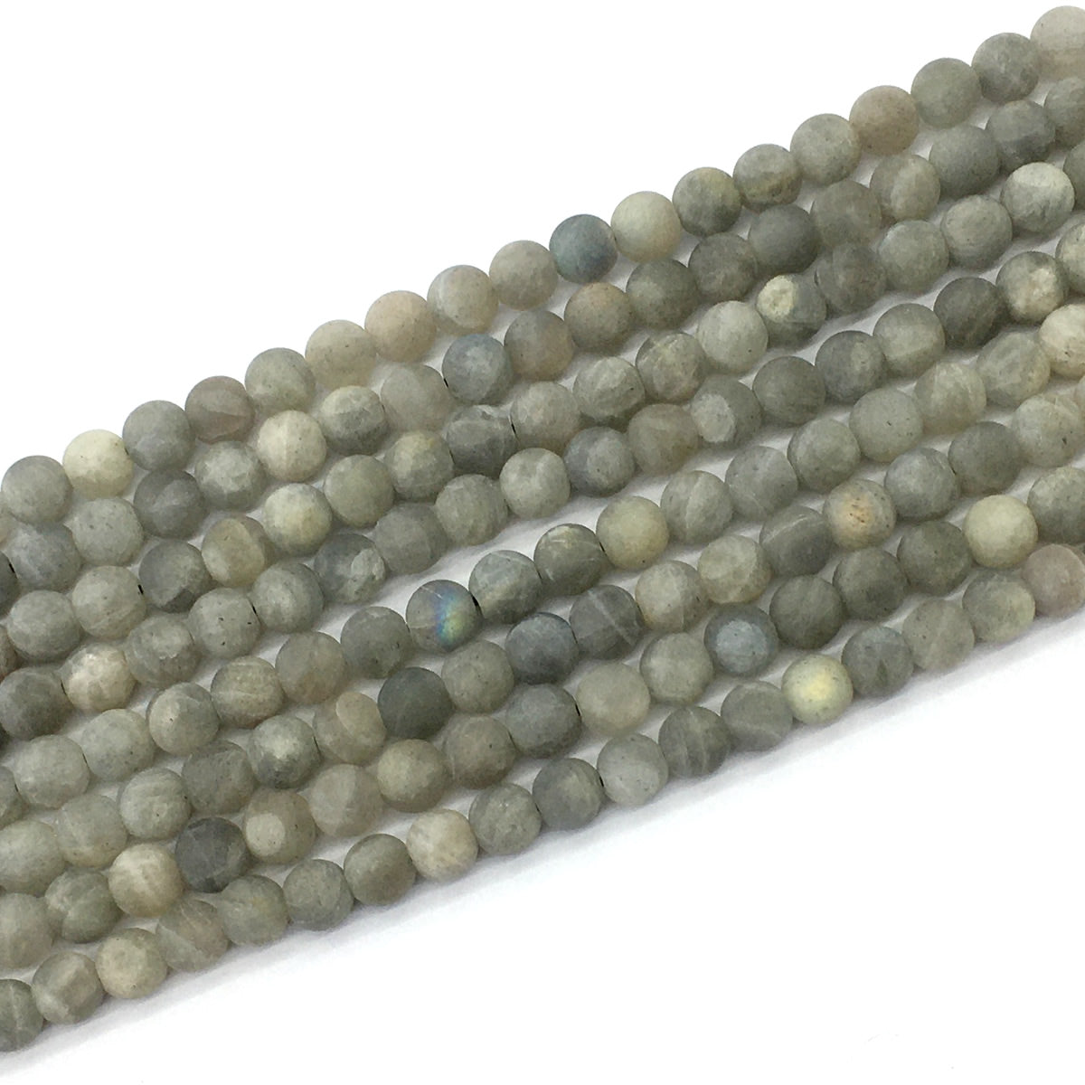 CLB99 Labradorite Gemstone Beads Matte Round 6mm 15.5" Strand