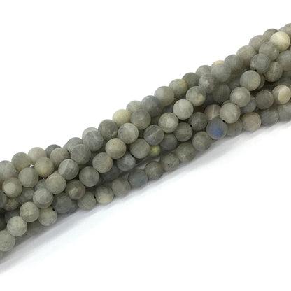 CLB99 Labradorite Gemstone Beads Matte Round 6mm 15.5" Strand