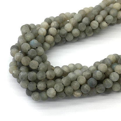 CLB99 Labradorite Gemstone Beads Matte Round 6mm 15.5" Strand