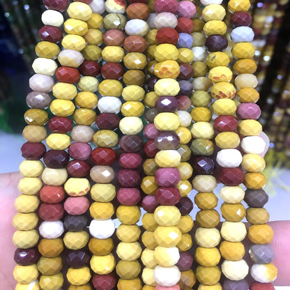 CMK26 Mookaite Gemstone Beads Faceted Rondelle 4x6mm 15" Strand