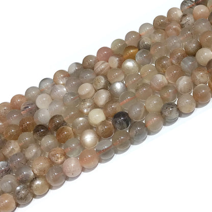 CMS103 Moonstone Gemstone Beads Smooth Round 6mm 15" Strand