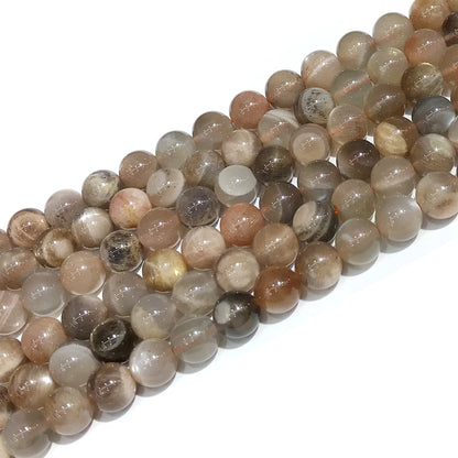 CMS104 Moonstone Gemstone Beads Smooth Round 8mm 15" Strand