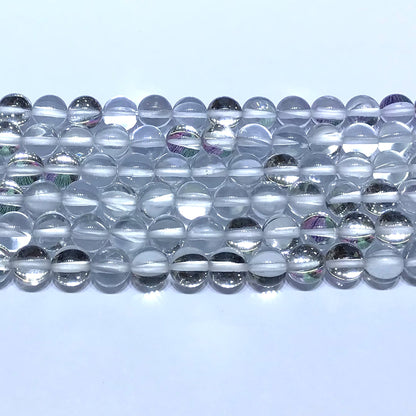 CMS203 Synthetic Moonstone Beads Smooth Round 12mm 15" Strand