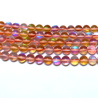 CMS230 Synthetic Moonstone Beads Smooth Round 6mm 15" Strand