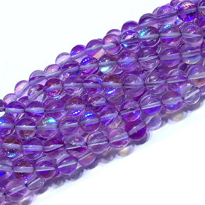 CMS243 Synthetic Moonstone Beads Smooth Round 12mm 15" Strand