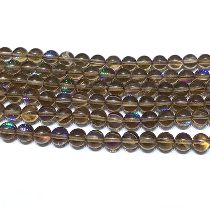 CMS330 Synthetic Moonstone Beads Smooth Round 6mm 15" Strand