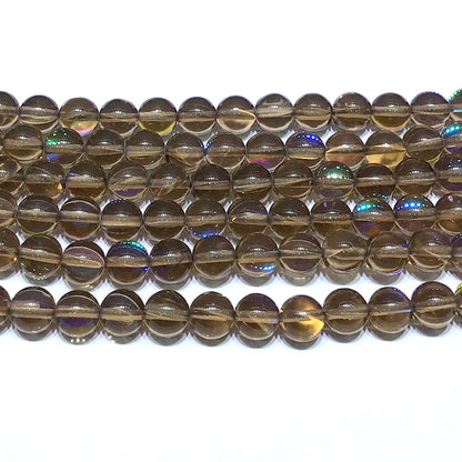 CMS332 Synthetic Moonstone Beads Smooth Round 10mm 15" Strand