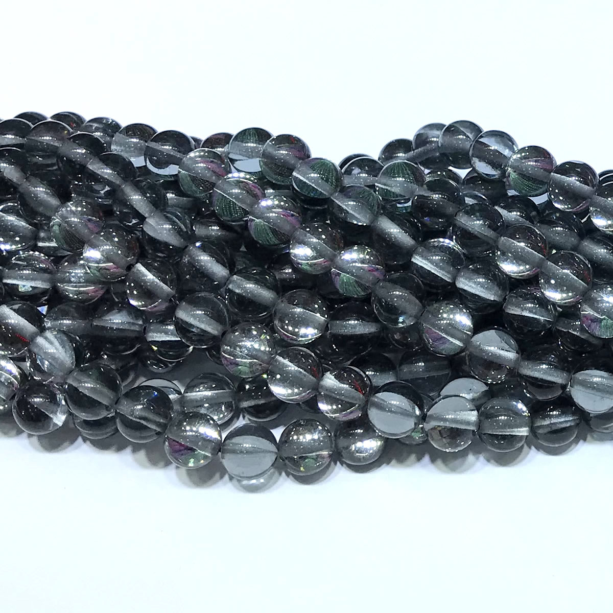 CMS353 Synthetic Moonstone Beads Smooth Round 12mm 15" Strand