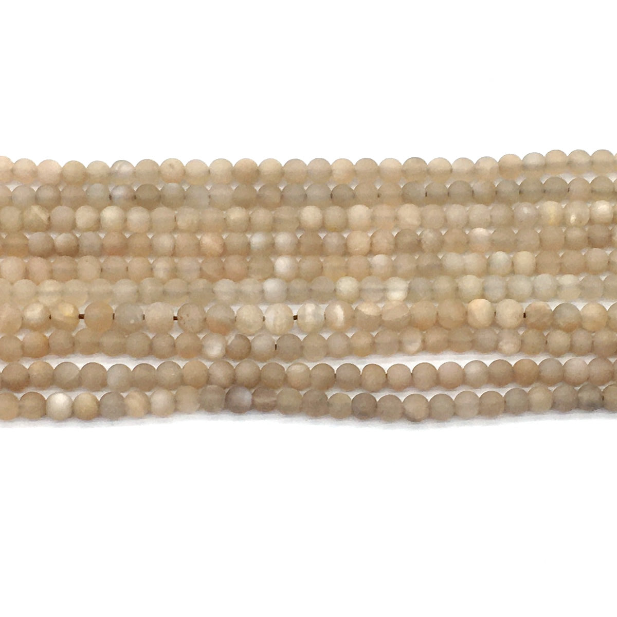 CMS58 Moonstone Gemstone Beads Matte Round 4mm 15.5" Strand