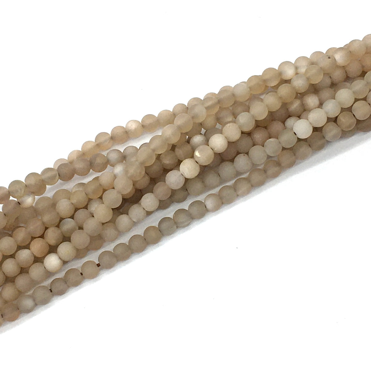 CMS58 Moonstone Gemstone Beads Matte Round 4mm 15.5" Strand