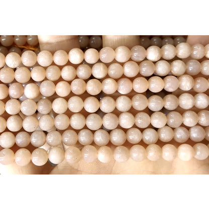 CMS66 Moonstone Gemstone Beads Smooth Round 6mm 15.5" Strand