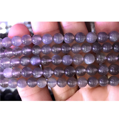 CMS88 Black Moonstone Beads Smooth Round 6mm 15" Strand