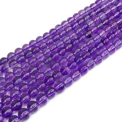 CNA15 Amethyst Gemstone Beads Smooth Round 4mm 15" Strand