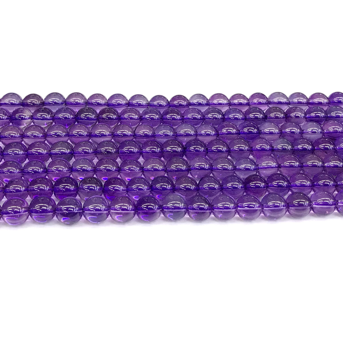 CNA15 Amethyst Gemstone Beads Smooth Round 4mm 15" Strand