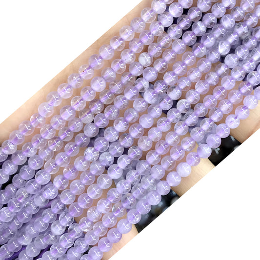 CNA30 Lavender Amethyst Beads Smooth Round 4mm 15.5" Strand