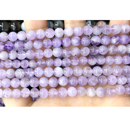 CNA31 Lavender Amethyst Beads Smooth Round 6mm 15.5" Strand